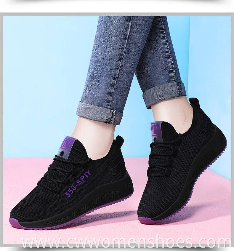 Women's Sports Shoes Breathable Running Shoes Trend Casual Outdoor Women's Shoes Thick-Soled Cloth